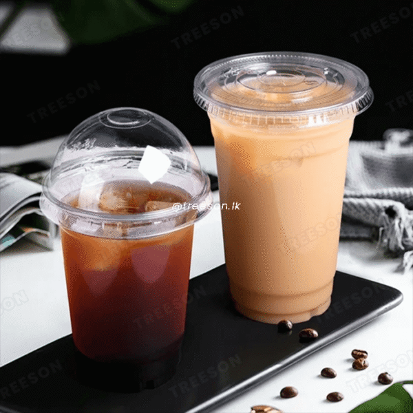 Disposable Plastic Juice cup with Dome/Flat Lids