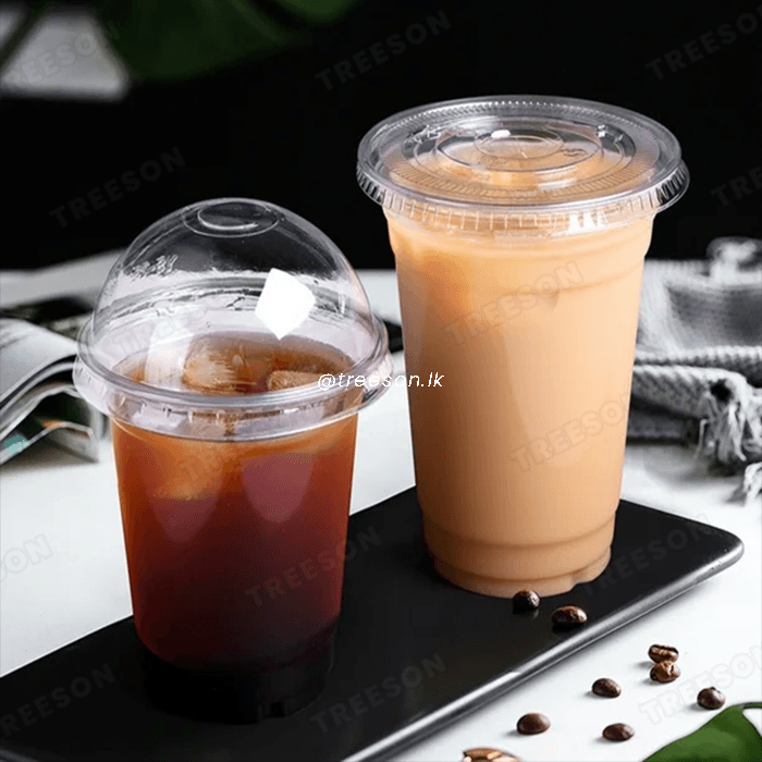 Disposable Plastic Juice cup with Dome/Flat Lids