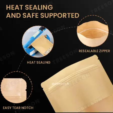 Kraft Paper Ziplock Pouch Bag With Window - Image 4